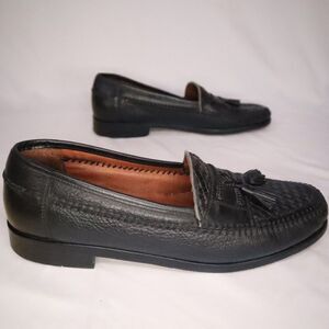 Brass Boot Tassel penny loafer men's Black Size 10